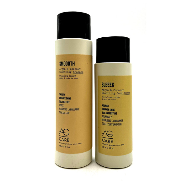 AG Care Smooth & Sleek Argan  Shampoo 10 oz & Conditioner 8 oz Duo - Picture 1 of 1